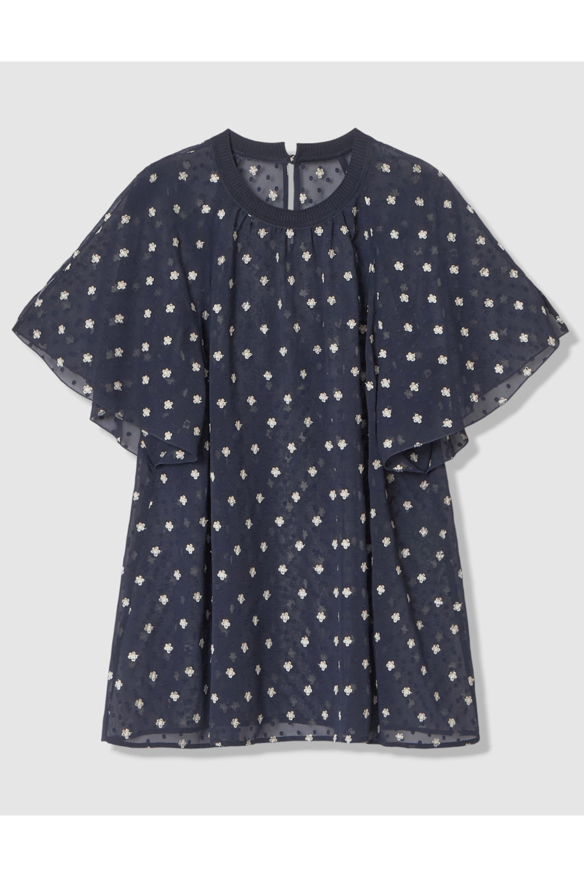 アナイ/ANAYIの【予約販売】フラワー刺繍ドットスリット ブラウス(ネイビー/10261713340-95-380)