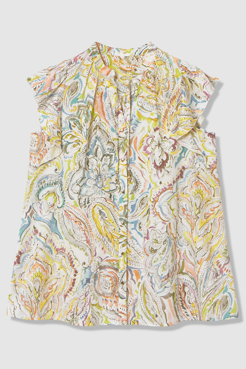 アナイ/ANAYIの【予約販売】ペイントペイズリープリントフレア ブラウス(マルチカラー/10261713300-41-380)