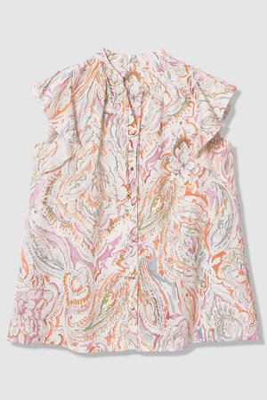 アナイ/ANAYIの【予約販売】ペイントペイズリープリントフレア ブラウス(110400/110402)