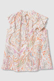 ペイントペイズリープリントフレア ブラウス アナイ/ANAYI