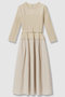 タフタドッキング ワンピース アナイ/ANAYI ベージュ