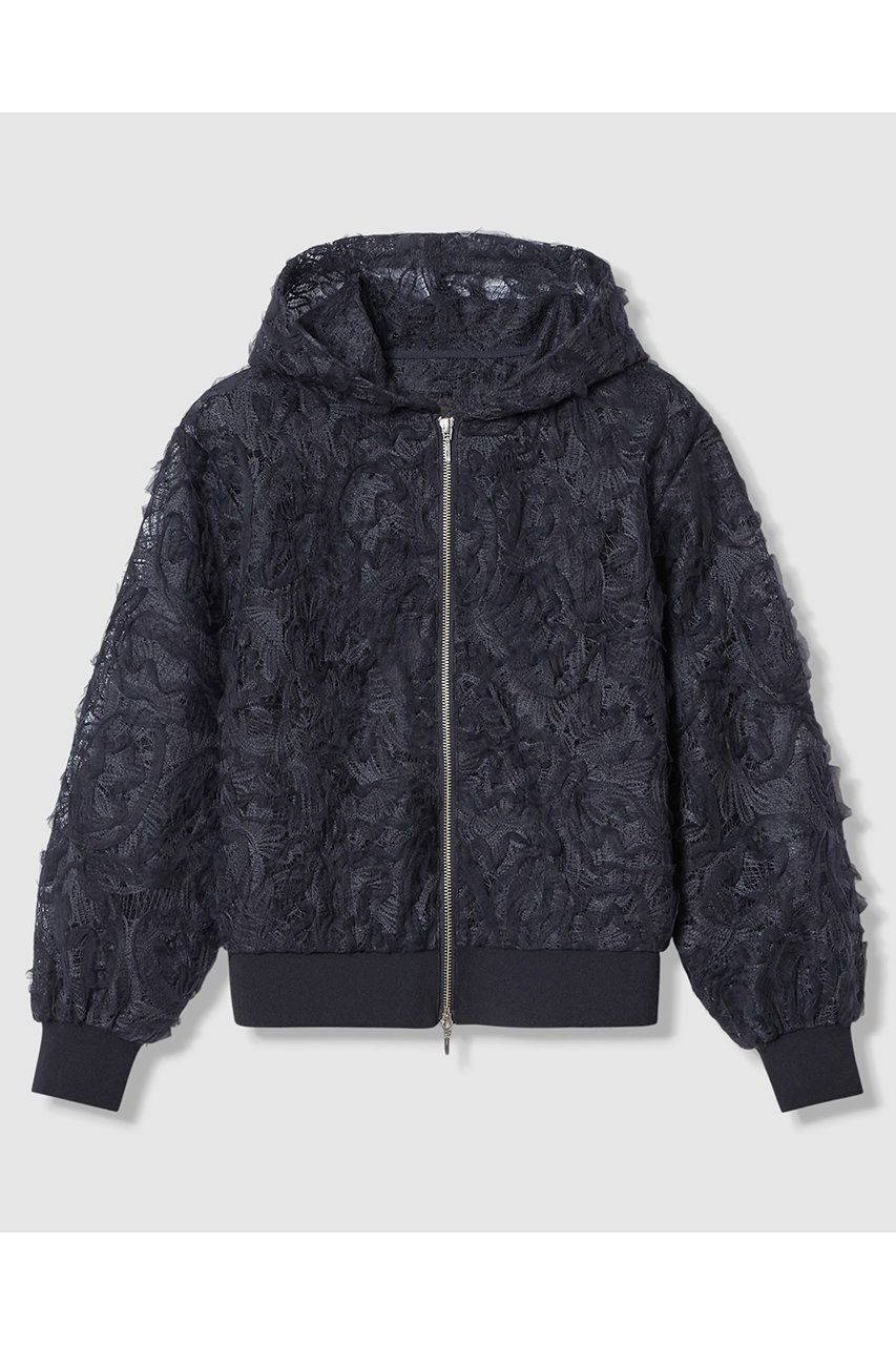 アナイ/ANAYIの【予約販売】チュールコードレースフーディブルゾン(ネイビー/10261816360-65-380)