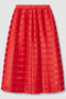 【予約販売】ボーダージャガードプリーツ スカート アナイ/ANAYI レッド