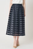 ボーダージャガードプリーツ スカート