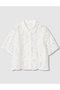 【予約販売】【セットアップ対象商品】リーフコード刺繍半袖 ブラウス アナイ/ANAYI ホワイト