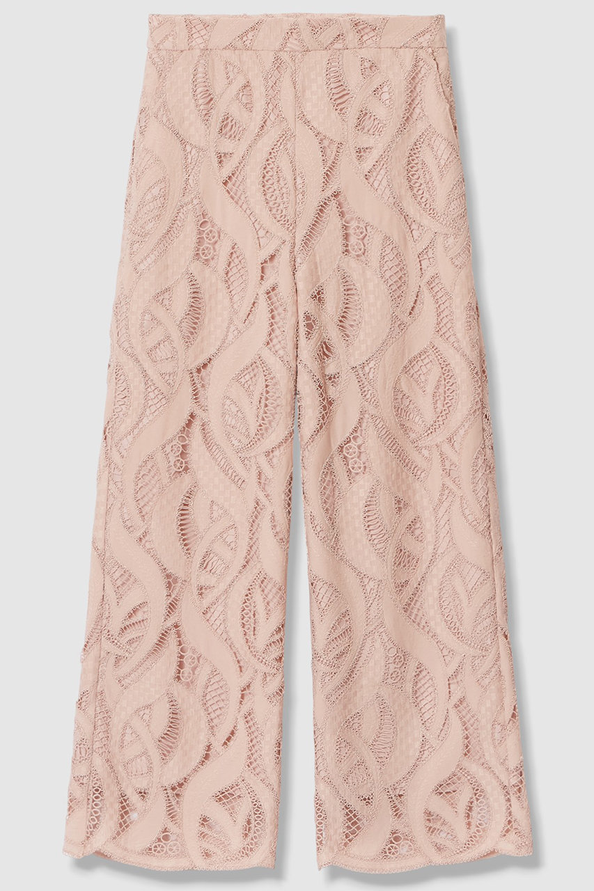 アナイ/ANAYIの【予約販売】【セットアップ対象商品】リーフコード刺繍ワイドパンツ(ピンク/10261112120-95-380)