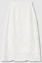 【予約販売】【セットアップ対象商品】リーフコード刺繍 Iライン スカート アナイ/ANAYI ホワイト