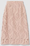【予約販売】【セットアップ対象商品】リーフコード刺繍 Iライン スカート アナイ/ANAYI ピンク