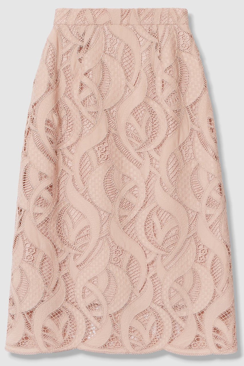 アナイ/ANAYIの【予約販売】【セットアップ対象商品】リーフコード刺繍 Iライン スカート(ピンク/10261111120-95-380)