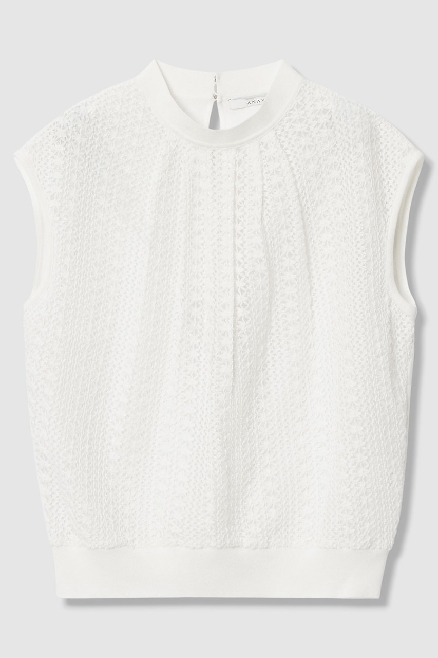 アナイ/ANAYIの【予約販売】インポートレースドッキング プルオーバー(ホワイト/10261816640-08-380)