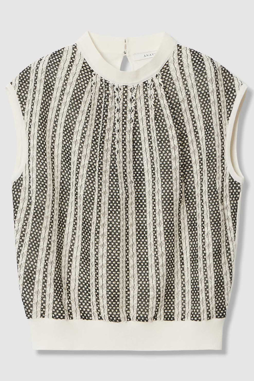 アナイ/ANAYIの【予約販売】インポートレースドッキング プルオーバー(ホワイト系/10261816640-08-380)