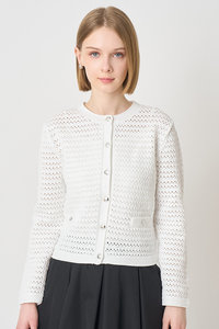極美品 ANAYI アナイ ビスエリーテアイレット プルオーバー ホワイト ANAYI(アナイ)｜アイレットボーダー プルオーバー/オフホワイト の通販