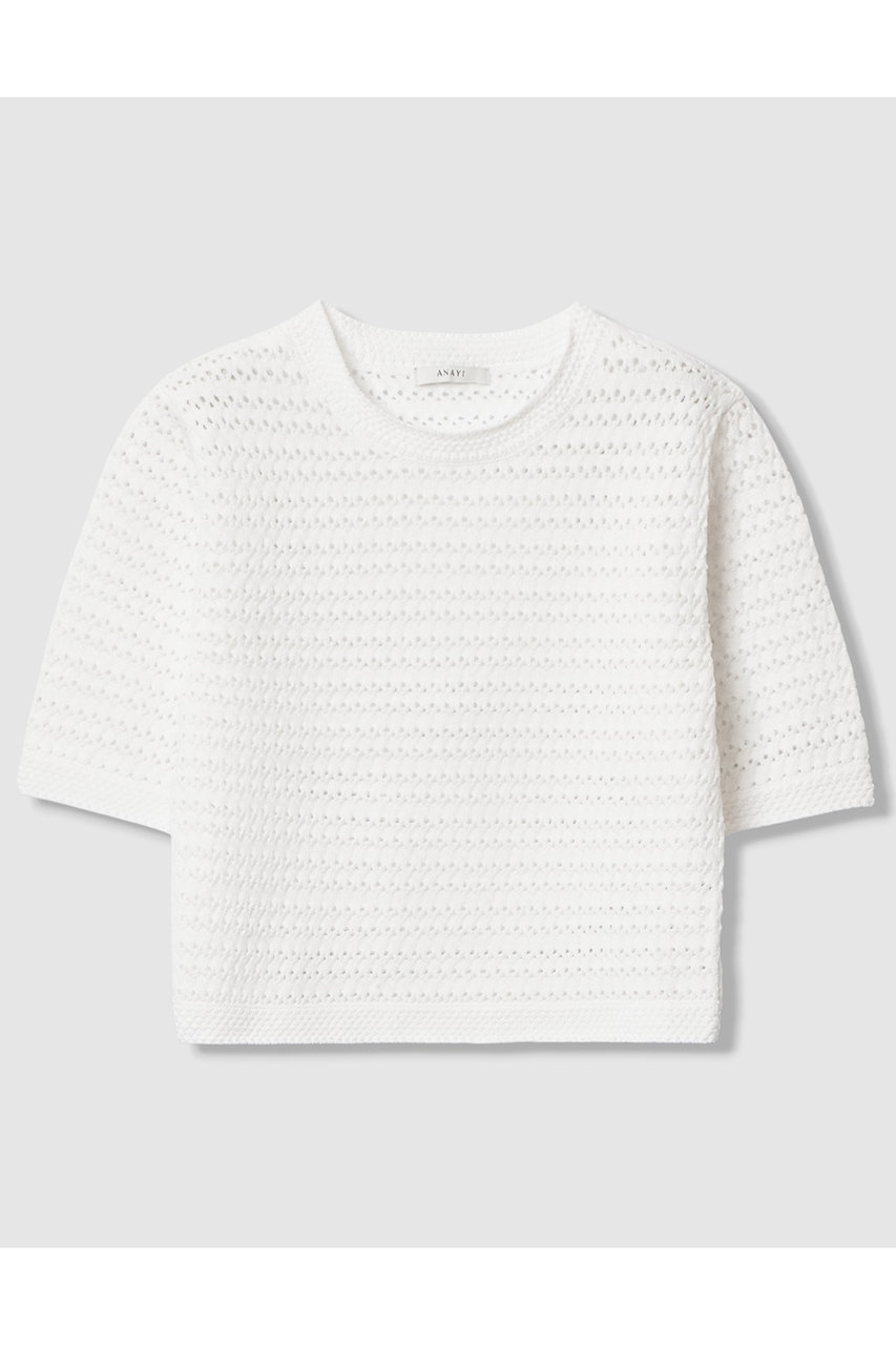 アナイ/ANAYIの【予約販売】アイレットボーダー プルオーバー(オフホワイト/10261816410-98-380)