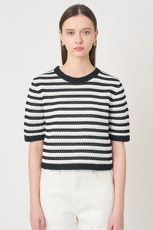 アナイ/ANAYIの【予約販売】アイレットボーダー プルオーバー(110300/110301)