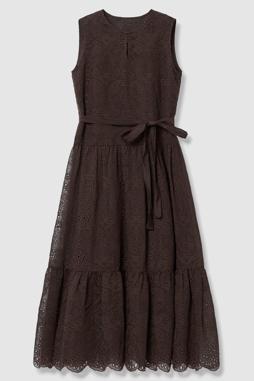 アナイ/ANAYIの【予約販売】エンブロイダリーティアードワンピース(ブラウン/10261714310-95-380)