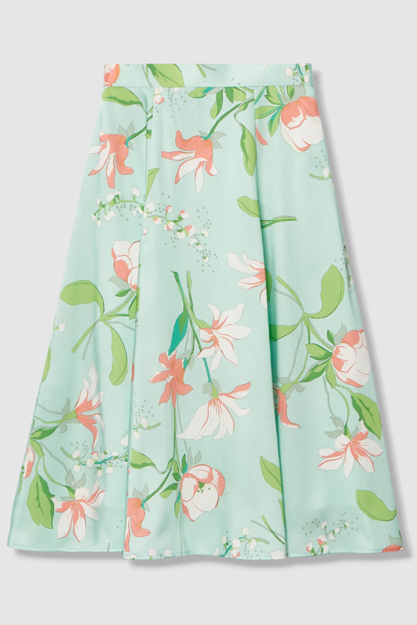 アナイ/ANAYIのリリーフラワープリントマチフレア スカート(ミントグリーン/10261711320-73-380)