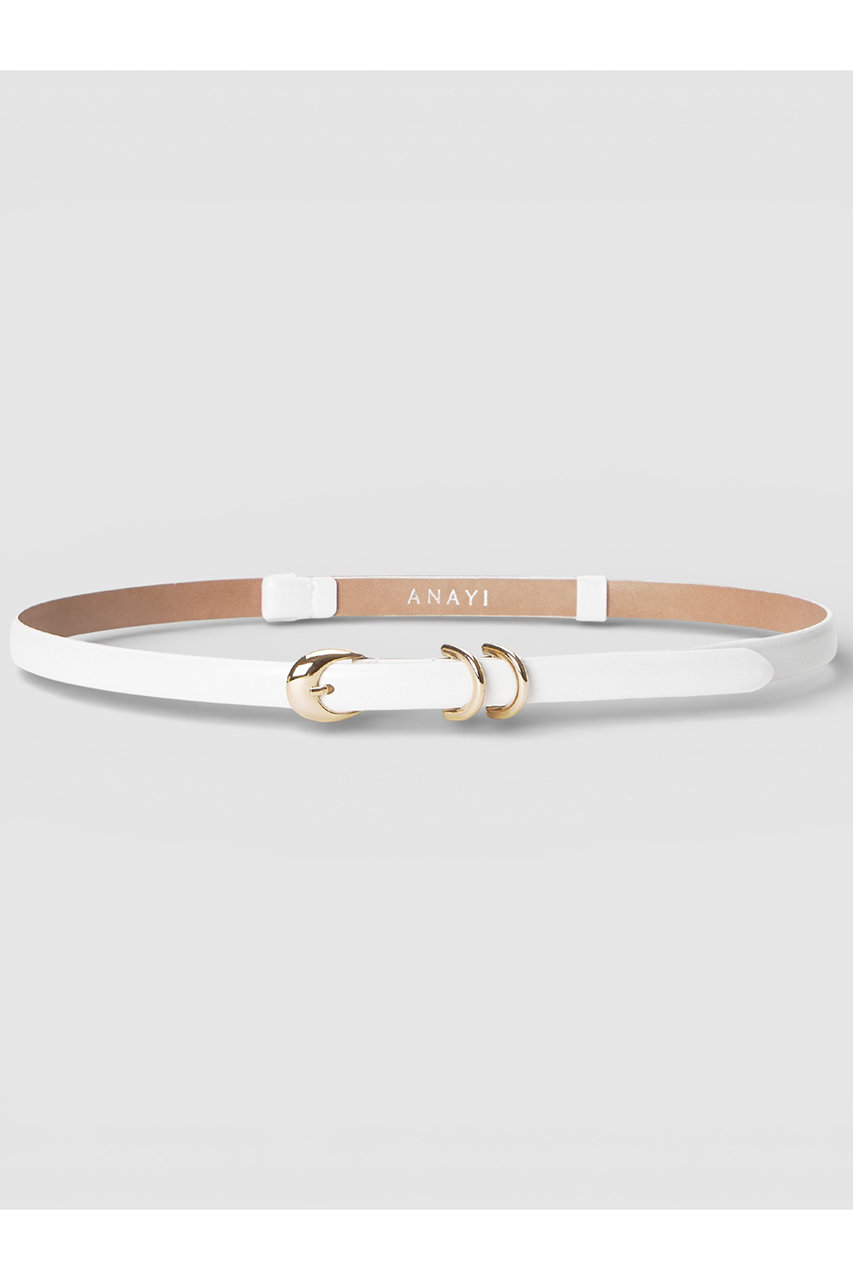 アナイ/ANAYIの【予約販売】ダブルリングスライドベルト(ホワイト/10261618090-95-010)