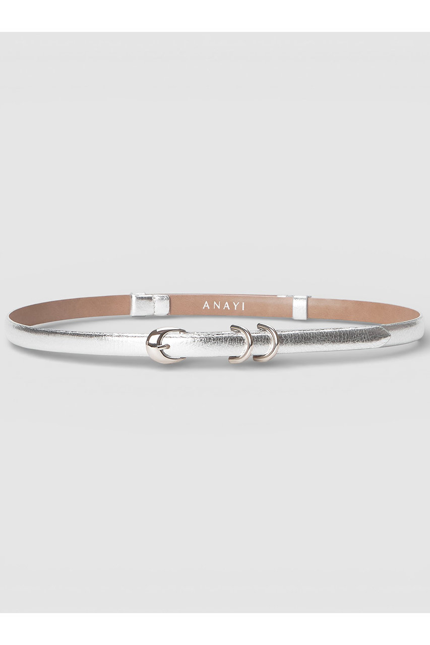 アナイ/ANAYIの【予約販売】ダブルリングスライドベルト(シルバー/10261618090-95-010)