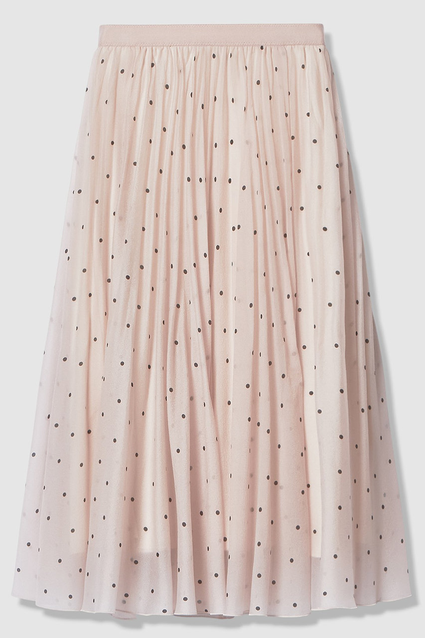 アナイ/ANAYIの【予約販売】【セットアップ対応商品】オーガンジードットプリントプリーツ スカート(ピンクベージュ/10261711250-95-380)