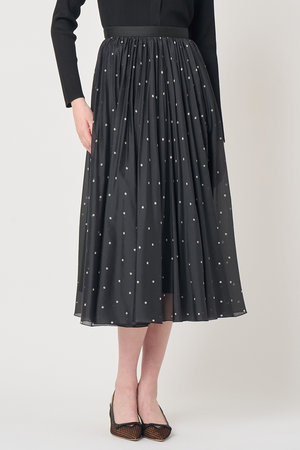 アナイ/ANAYIの【予約販売】【セットアップ対応商品】オーガンジードットプリントプリーツ スカート(110700/110703)