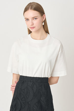 アナイ/ANAYIの【予約販売】コットン天竺半袖オーバー プルオーバー(110100/110102)