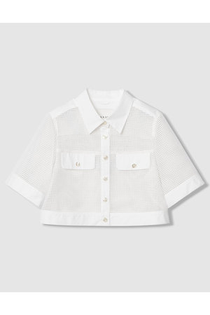 アナイ/ANAYIの【予約販売】【セットアップ対応商品】メッシュラッセル5分袖シャツブルゾン(110800/110802)