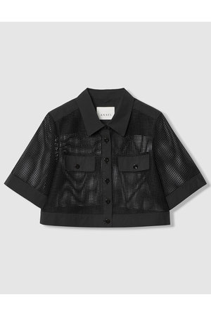 アナイ/ANAYIの【予約販売】【セットアップ対応商品】メッシュラッセル5分袖シャツブルゾン(110800/110802)