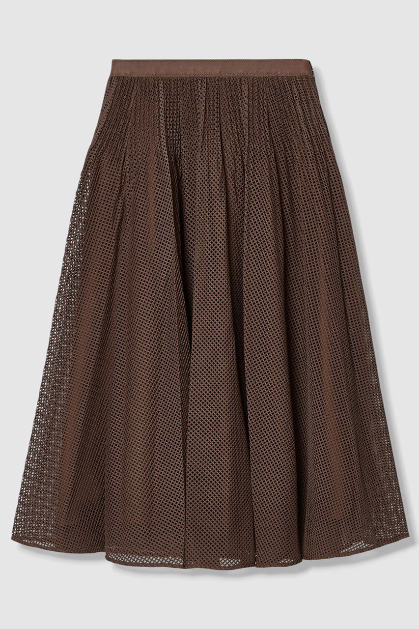 アナイ/ANAYIの【予約販売】【セットアップ対応商品】メッシュラッセルプリーツ スカート(ブラウン/10261111360-95-380)