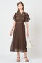 【セットアップ対応商品】メッシュラッセルフレア袖 ワンピース アナイ/ANAYI