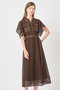 【セットアップ対応商品】メッシュラッセルフレア袖 ワンピース アナイ/ANAYI