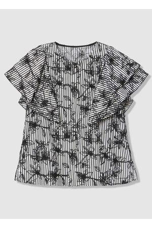 アナイ/ANAYIの【予約販売】フラワー刺繍ストライプ ブラウス(110400/110402)