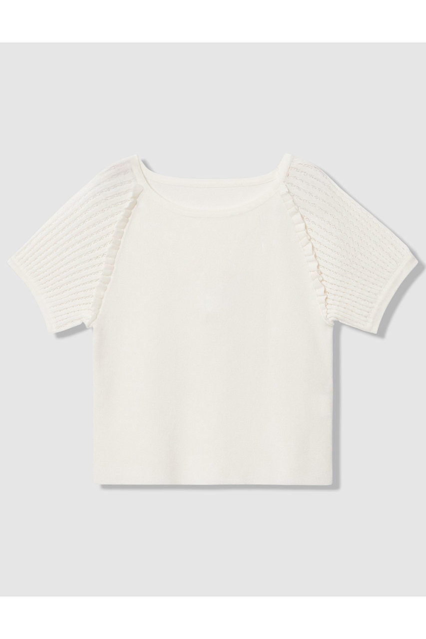 アナイ/ANAYIの【予約販売】プチフリルスリーブ プルオーバー(オフホワイト/10261816470-81-380)