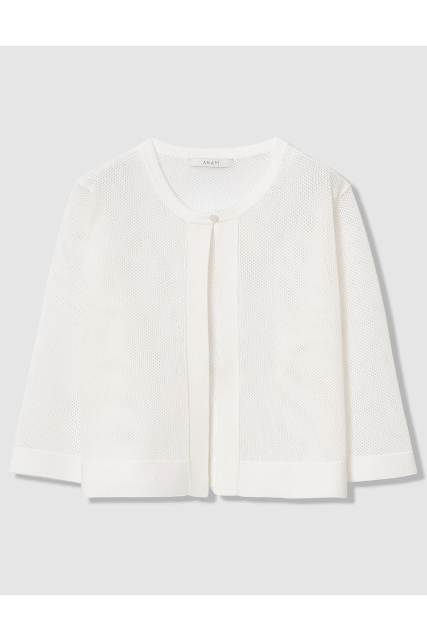 アナイ/ANAYIの【予約販売】【セットアップ対応商品】ニッティングメッシュクルー カーディガン(オフホワイト/10261816610-95-380)