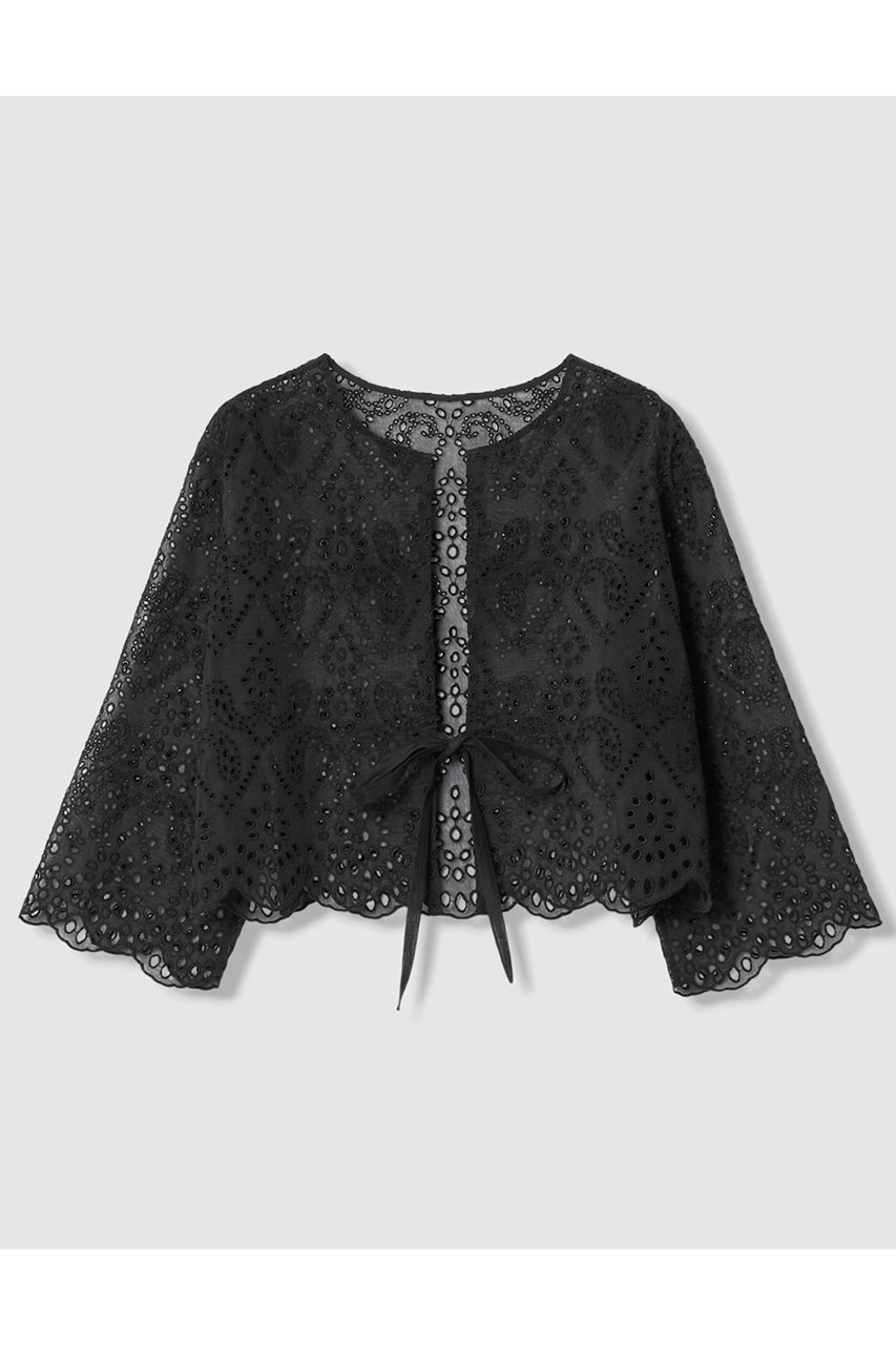 アナイ/ANAYIの【予約販売】【セットアップ対応商品】エンブロイダリーボレロ ブラウス(ブラック/10261713310-95-380)