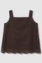 【予約販売】【セットアップ対応商品】エンブロイダリーキャミソール アナイ/ANAYI ブラウン