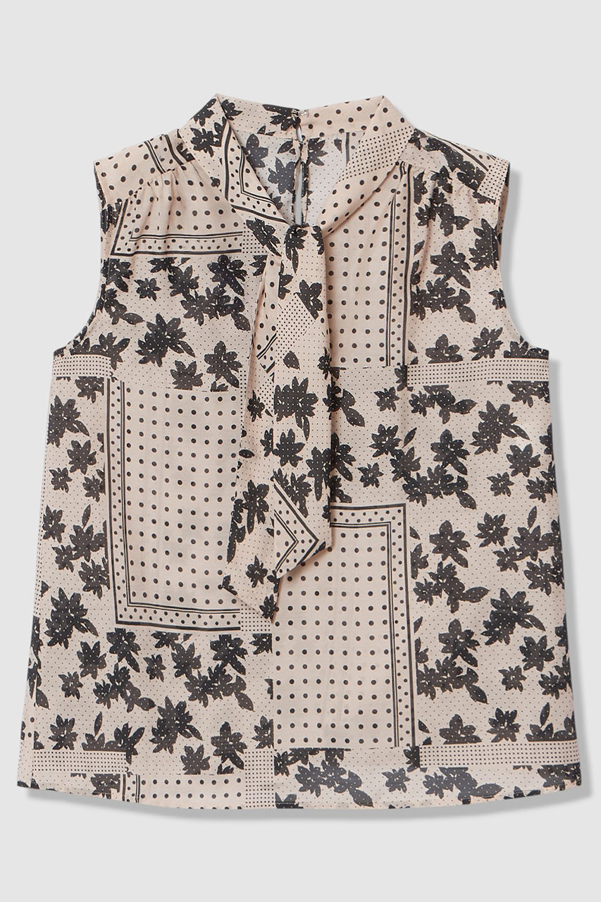 アナイ/ANAYIの【予約販売】【セットアップ対応商品】ドットパッチワークプリントボウタイ ブラウス(ベージュ/10261713580-95-380)