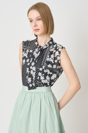 アナイ/ANAYIの【予約販売】【セットアップ対応商品】ドットパッチワークプリントボウタイ ブラウス(110400/110401)