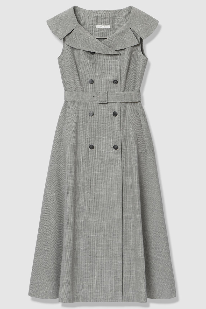 アナイ/ANAYIのスラブドビーオフショル ワンピース(ライトグレー/10261714560-65-380)