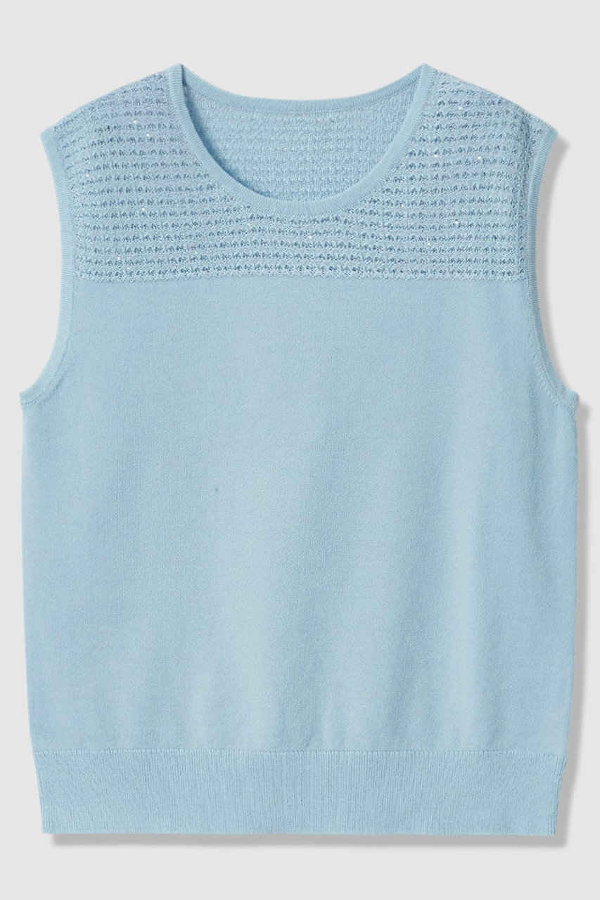 アナイ/ANAYIの【予約販売】【セットアップ対応商品】トラフォラートノースリーブ(ブルー/10261816950-95-380)