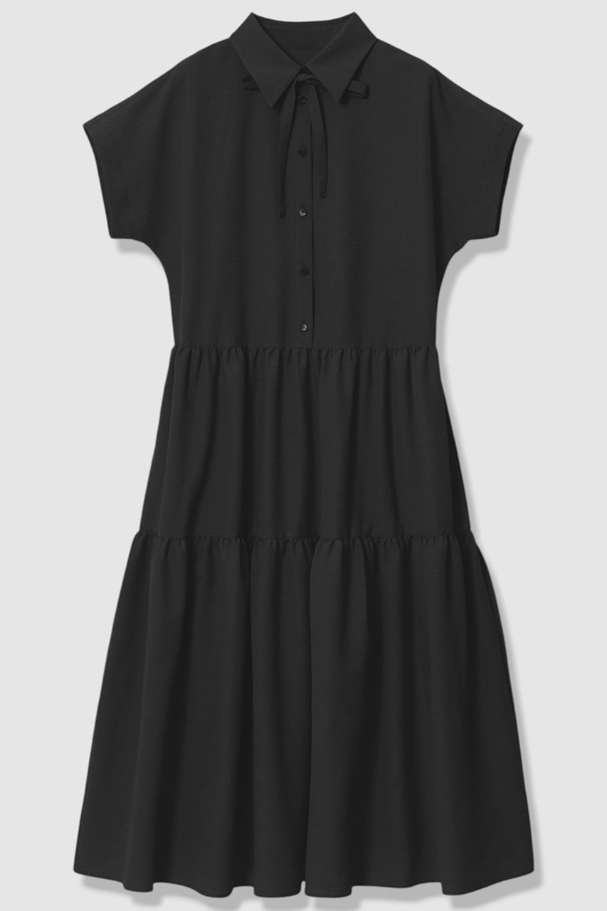 アナイ/ANAYIの【予約販売】ラミーサッカーティアードシャツ ワンピース(ブラック/10261714360-95-380)