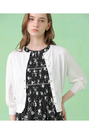 アナイ/ANAYIの【予約販売】アソートビジュー釦七分袖 カーディガン(110300/110303)