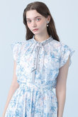 Coral プリントローンスカーフタイ ブラウス〈セットアップ対応商品〉 アナイ/ANAYI