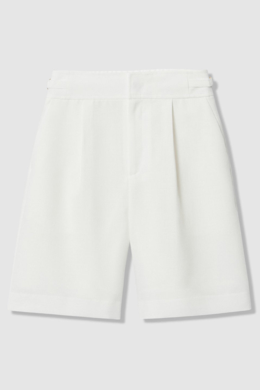 アナイ/ANAYIの【予約販売】ドライスラブハーフパンツ〈セットアップ対応商品〉(ホワイト/10262712010-65-380)