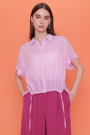 アナイ/ANAYIの【予約販売】シアースラブ裾ドロストシャツ(110400/110402)
