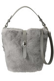 フェイクファーバケットハンドBAG