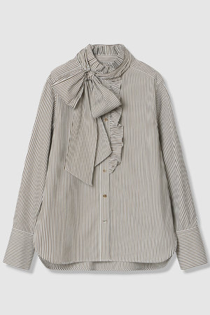 アナイ/ANAYIの【予約販売】ストライプフリルボウタイシャツ(110400/110403)