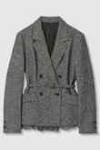ウールシルクツイードレース付き ジャケット<セットアップ対応商品> アナイ/ANAYI