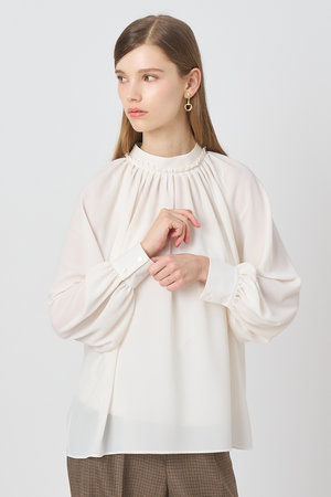 アナイ/ANAYIの【予約販売】ジョーゼットタック ブラウス(110400/110403)