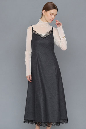 アナイ/ANAYIの【予約販売】ウールフラノレースキャミドレ ワンピース(110500/110503)
