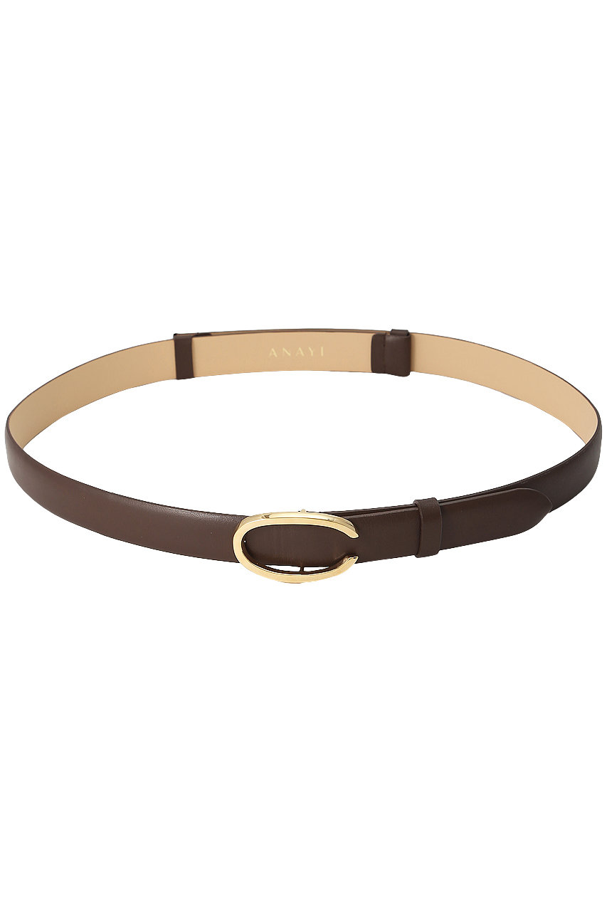 ANAYI アナイ カーブオリジナルバックルBELT ブラウン